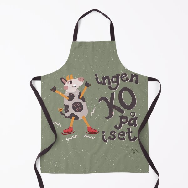 Item preview, Ingen Ko på Iset | No Cow on the Ice | sage green designed and sold by Ingrid Poole.
