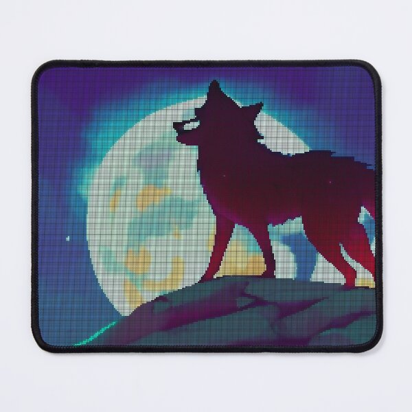 Item preview, Neon Colorful Abstract Wolf 8-bit Pixel Art designed and sold by PixelDripped.