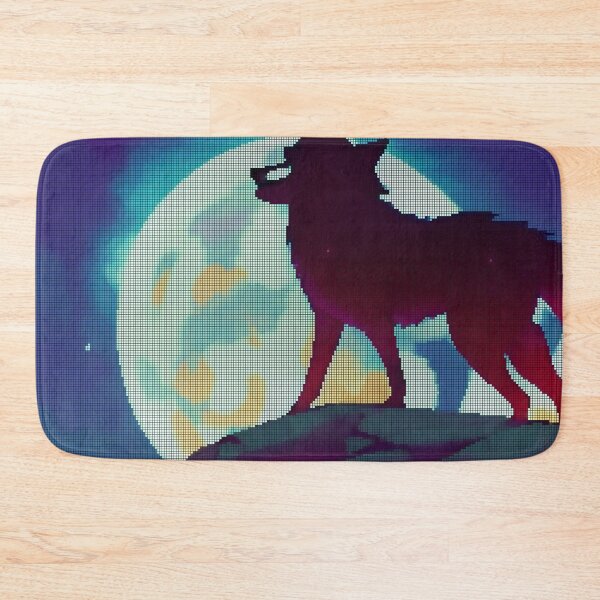 Item preview, Neon Colorful Abstract Wolf 8-bit Pixel Art designed and sold by PixelDripped.