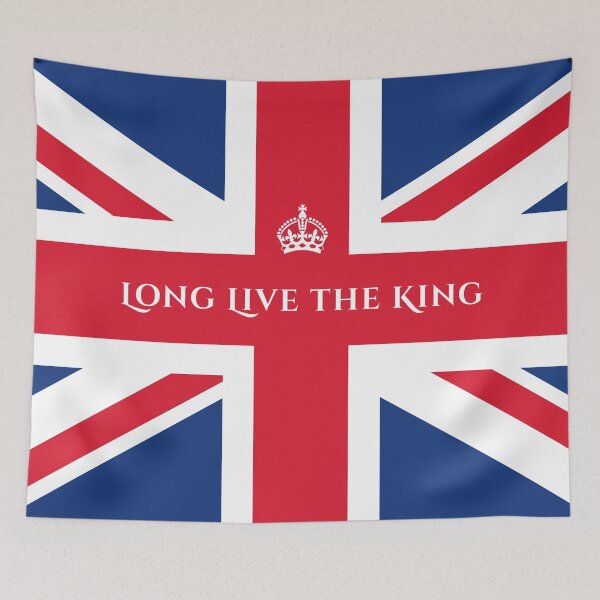 Item preview, Long Live The King Union Jack British Flag designed and sold by STUDIO-72.