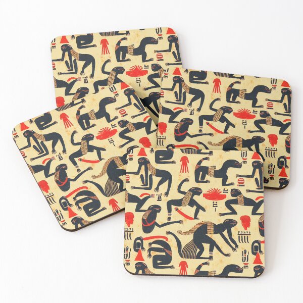 Item preview, Egyptian Hieroglyph monkeys designed and sold by YeKnot.