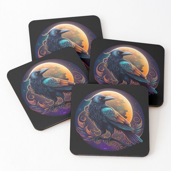 Item preview, Mystical Full Moon Raven Spirit Guide designed and sold by LoopyGalaxy.