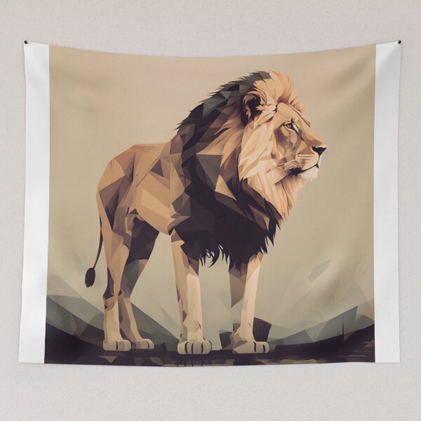 Item preview, A lion standing and gazing into the distance designed and sold by Warehouse46.