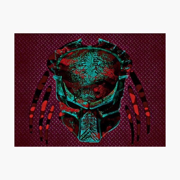 Soldier Predator Teal Red Photographic Print
