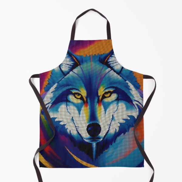 Item preview, Neon Colorful Abstract Wolf 8-bit Pixel Art designed and sold by PixelDripped.