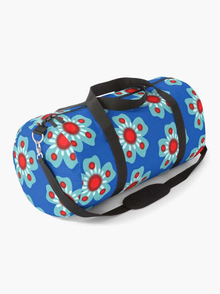 Gorgeous Blue Flower Duffle Bag