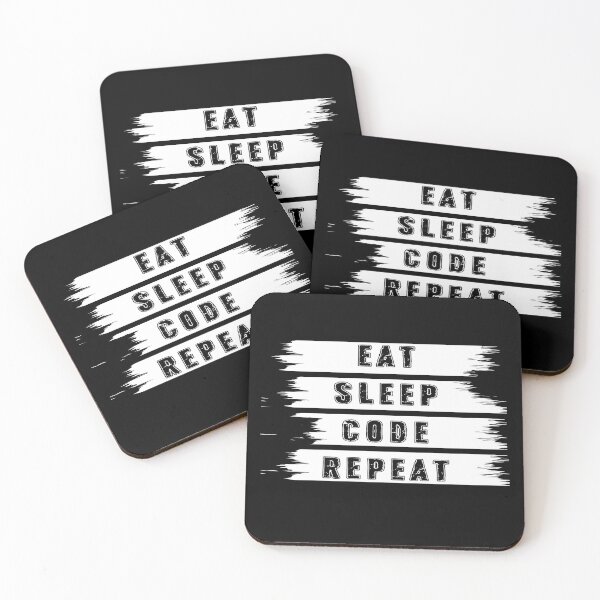Item preview, Eat Sleep Code Repeat design for developers, programmers designed and sold by NippoArts.