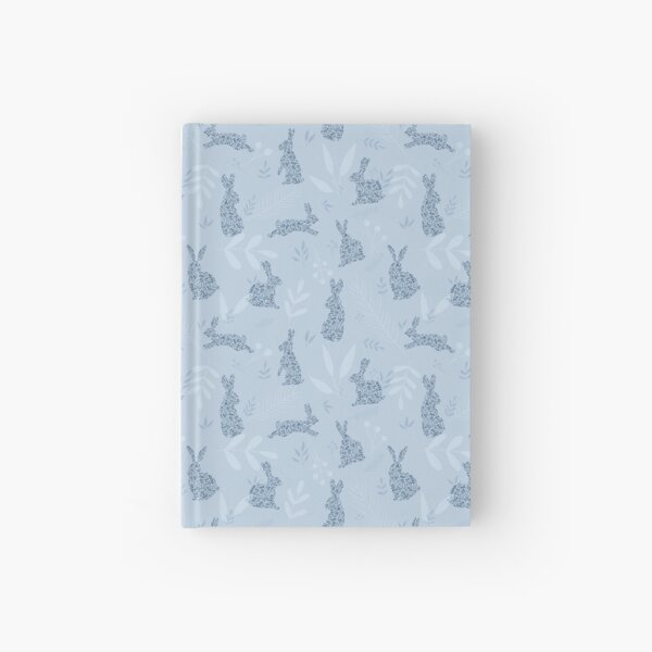 Item preview, Blue Floral Bunnies Pattern designed and sold by GrousyGirl.