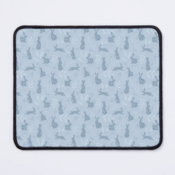 Item preview, Blue Floral Bunnies Pattern designed and sold by GrousyGirl.