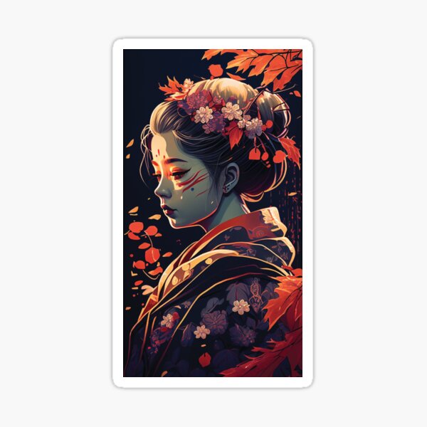 Item preview, Geisha digital artwork/ illustration  designed and sold by Milpajg.