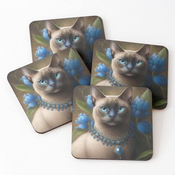 Item preview, Tonkinese cat Portrait designed and sold by Nocturne  Paws.