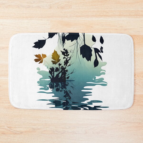 Item preview, River Water Color Silhouette designed and sold by ShadowAndSlate.