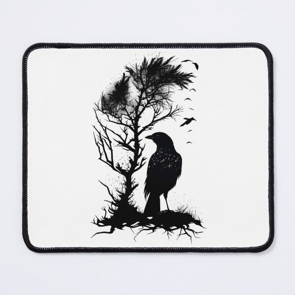 Item preview, Raven and Tree Silhouette designed and sold by ShadowAndSlate.