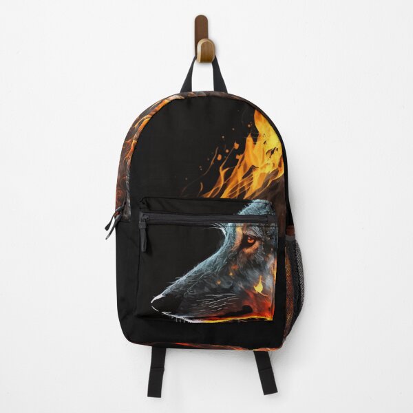 Item preview, Angry wolf on Fire Portrait designed and sold by Visual-wallart.