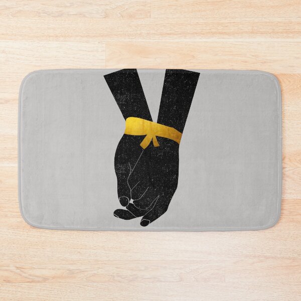 Item preview, BONDING MAN AND WOMAN HOLDING HANDS BOHO MINIMAL SILHOUETTE BLACK HANDS AND GOLDEN RIPPON designed and sold by chatzous.