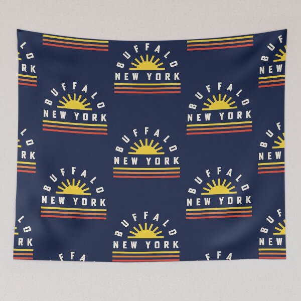 Item preview, Buffalo NY Retro Vintage Stripes Sunshine designed and sold by yelly123.
