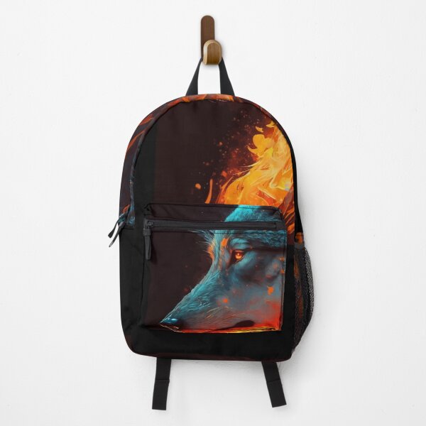 Item preview, Mythical Wolf on Fire Portrait designed and sold by Visual-wallart.