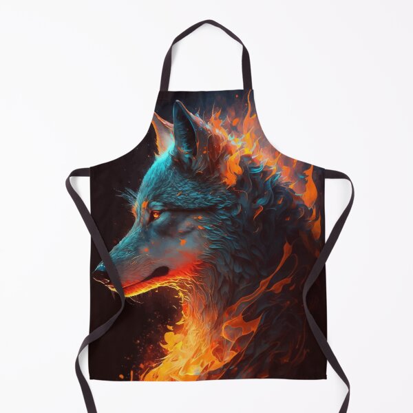 Item preview, Mythical Wolf on Fire Portrait designed and sold by Visual-wallart.