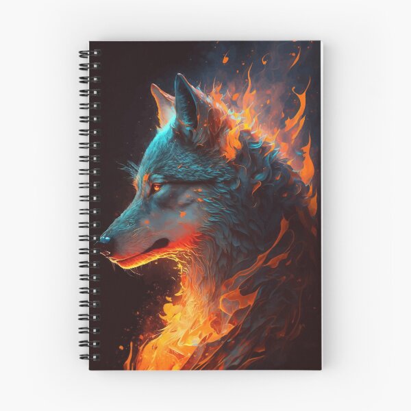 Item preview, Mythical Wolf on Fire Portrait designed and sold by Visual-wallart.