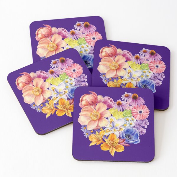 Item preview, Flower heart - watercolor designed and sold by jennomat.