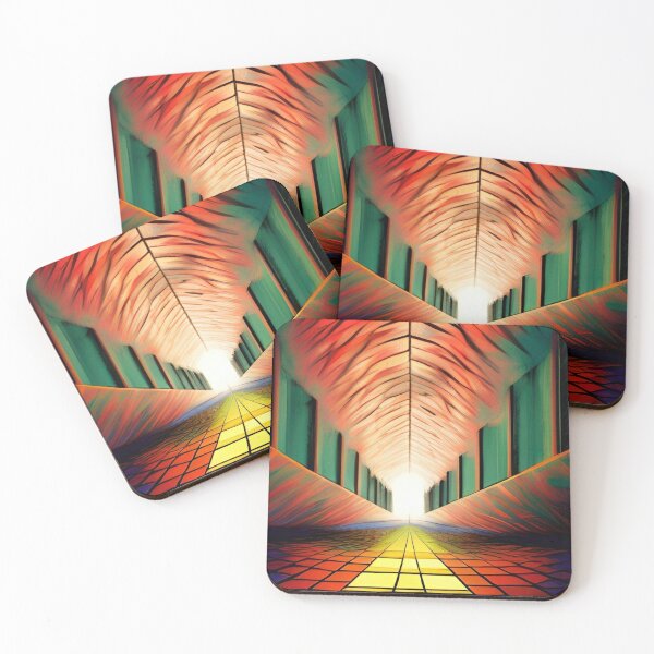 Item preview, Tunnel, red green, yellow, abstract designed and sold by TreeEgg.