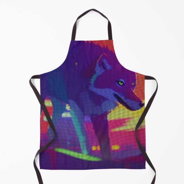 Item preview, Neon Colorful Abstract Wolf 8-bit Pixel Art designed and sold by PixelDripped.