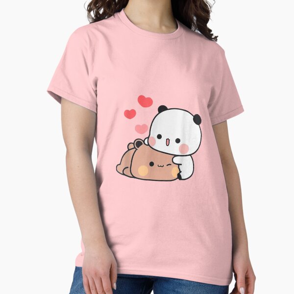 Vista previa del artículo con la obra «Panda Bear Hug Bubu Dudu - Camiseta para el día de San Valentín», diseñado y vendido por TheRemiart ® ⭐⭐⭐⭐⭐.