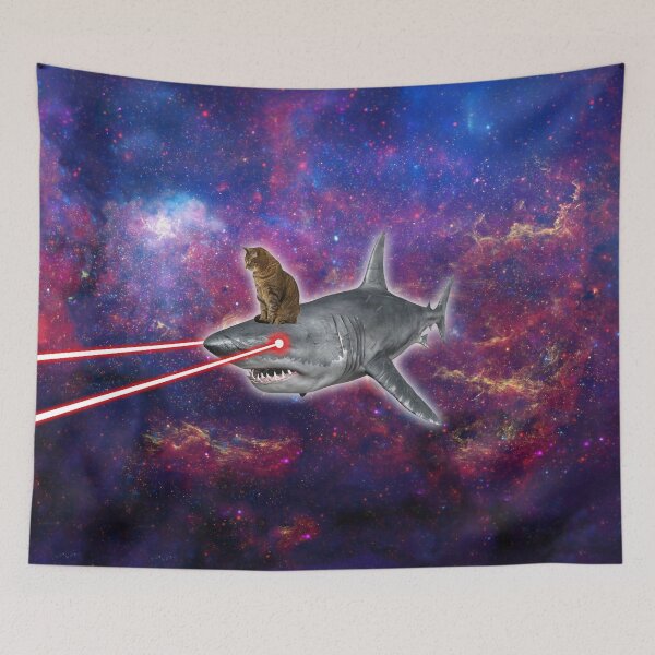 Item preview, SPACE CAT LASER SHARK! 2! designed and sold by PYHC.