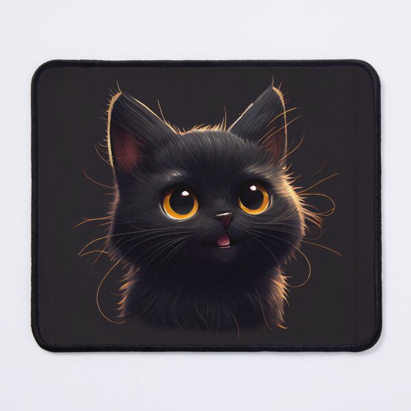 Item preview, Adorable Black Kitten with a Smile designed and sold by zoericoart.