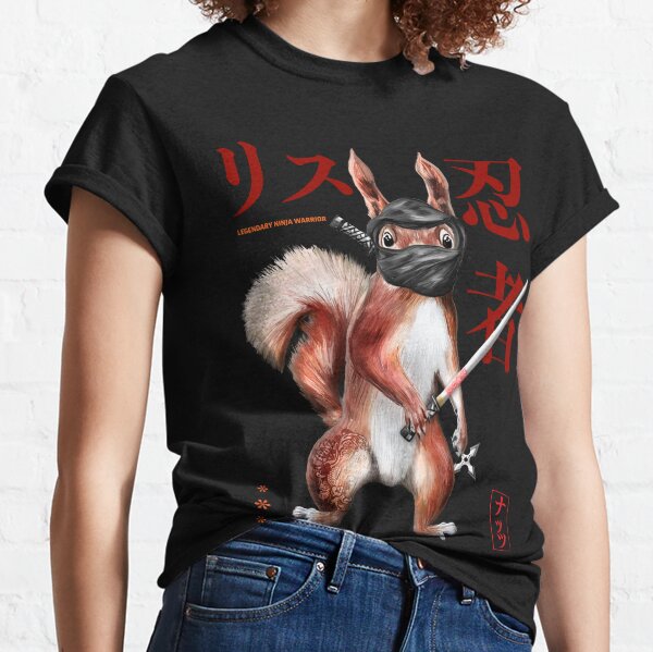 Japanese Anime Ninja Squirrel - Cute Gift for Animal and Japanese aesthetic lovers Classic T-Shirt