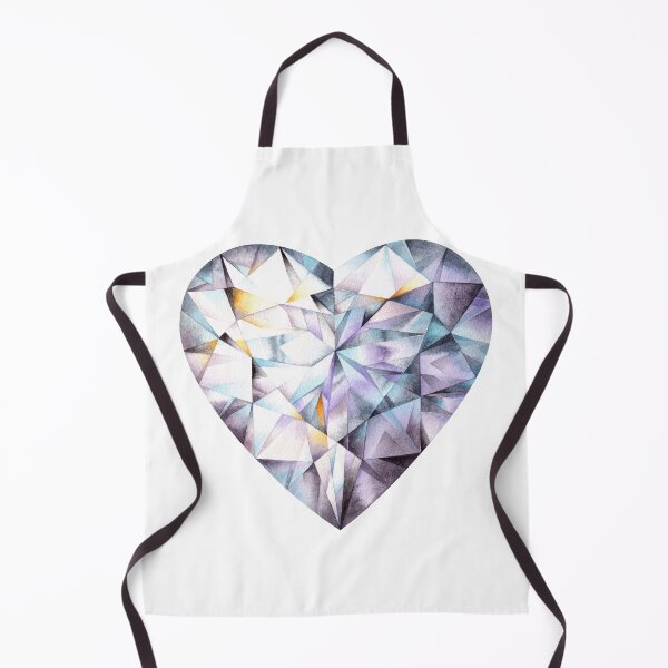 Item preview, Heart Diamond Cut Watercolor Painting. Crystal print. Gem art designed and sold by AmberSunArt.