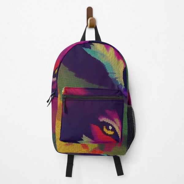 Item preview, Neon Colorful Abstract Wolf 8-bit Pixel Art designed and sold by PixelDripped.