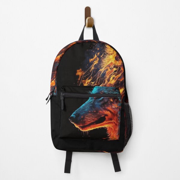 Item preview, Mythical Wolf Fire Portrait designed and sold by Visual-wallart.