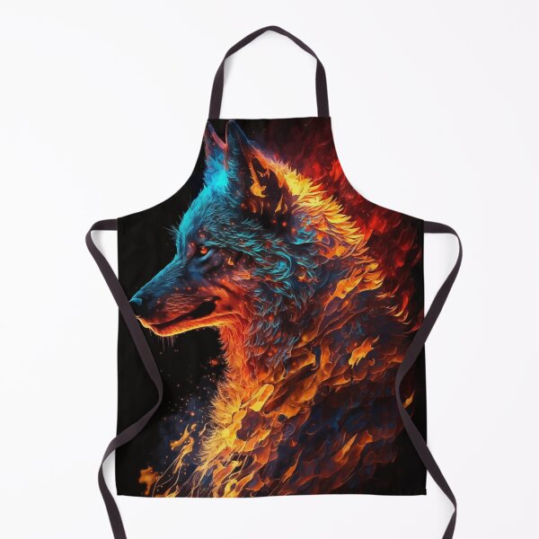 Item preview, Mythical Wolf Fire Portrait designed and sold by Visual-wallart.