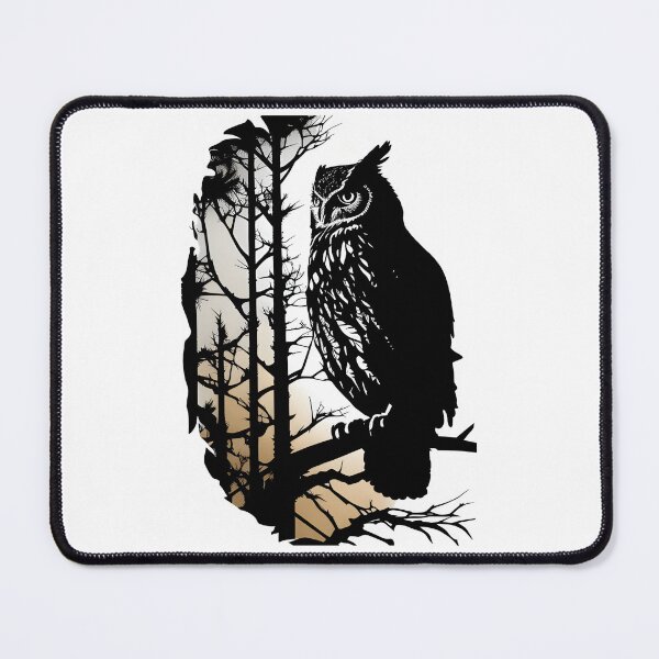 Item preview, Owl in Forest Silhouette designed and sold by ShadowAndSlate.