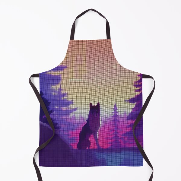 Item preview, Neon Colorful Abstract Wolf 8-bit Pixel Art designed and sold by PixelDripped.