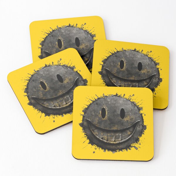 Item preview, Black Dusty and Scratchy Smile Face Emoji designed and sold by Jarmo Piironen.