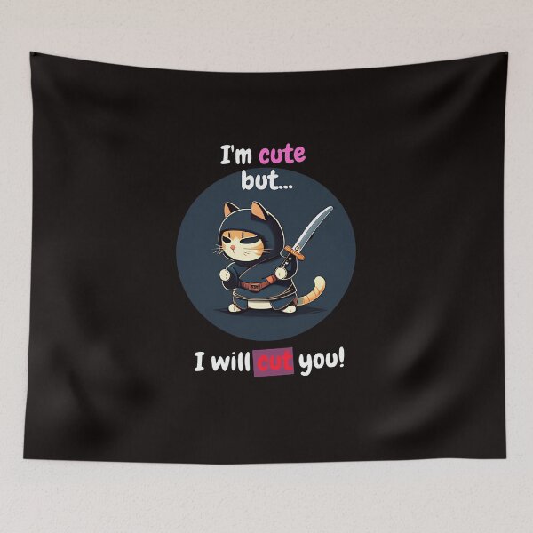 Item preview, Cute Funny Ninja Cat designed and sold by ImaginAI.