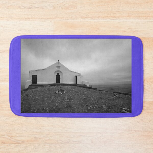Item preview, Croagh patrick black and white chapel mountain faith designed and sold by eddiebarronshop.