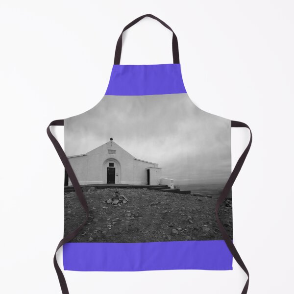 Item preview, Croagh patrick black and white chapel mountain faith designed and sold by eddiebarronshop.