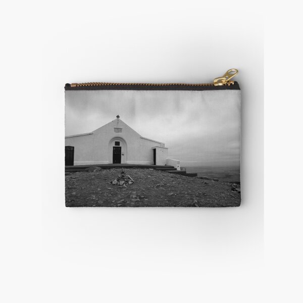 Item preview, Croagh patrick black and white chapel mountain faith designed and sold by eddiebarronshop.