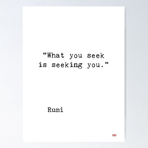 What you seek is seeking good you, Rumi quotes with Persian calligraphy wall art | Persian Wall Art Canvas Art | Iranian Art | Persian gift |Rumi