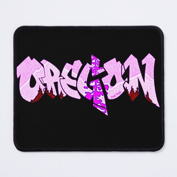 Aperçu de l'œuvre Graffiti de plaque d'immatriculation rose de l'Oregon créée et vendue par Pink  Yeah.