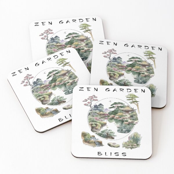 Item preview, Zen Garden Bliss - Tranquil Japanese Garden designed and sold by Mindful-Designs.