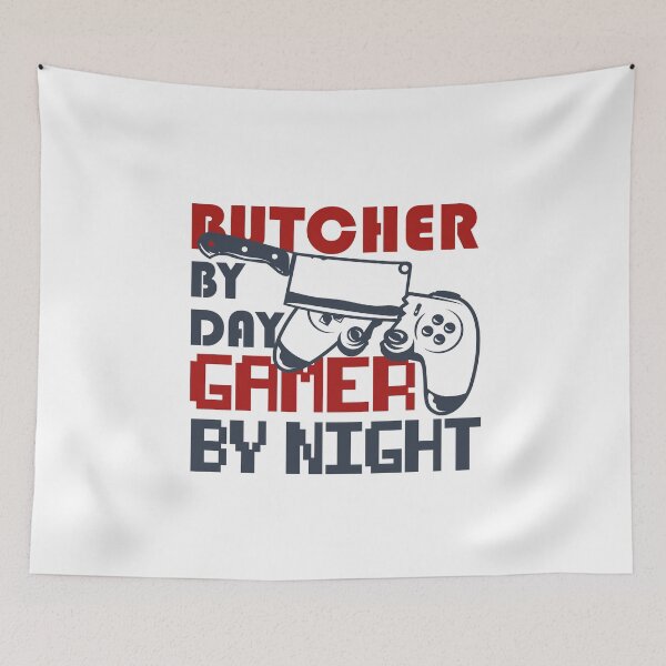 Item preview, Butcher By Day Gamer By Night designed and sold by SugoiLynn.