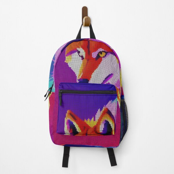 Item preview, Neon Colorful Abstract Wolf 8-bit Pixel Art designed and sold by PixelDripped.