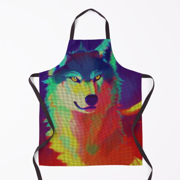 Item preview, Neon Colorful Abstract Wolf 8-bit Pixel Art designed and sold by PixelDripped.