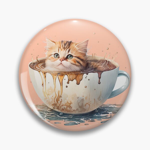 Item preview, Catpuccino | Coffee Cat Mug | Classic Cat Mug  | Playful Coffee Cat designed and sold by MagicSatchel.