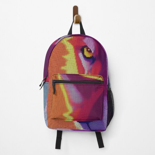 Item preview, Neon Colorful Abstract Wolf 8-bit Pixel Art designed and sold by PixelDripped.
