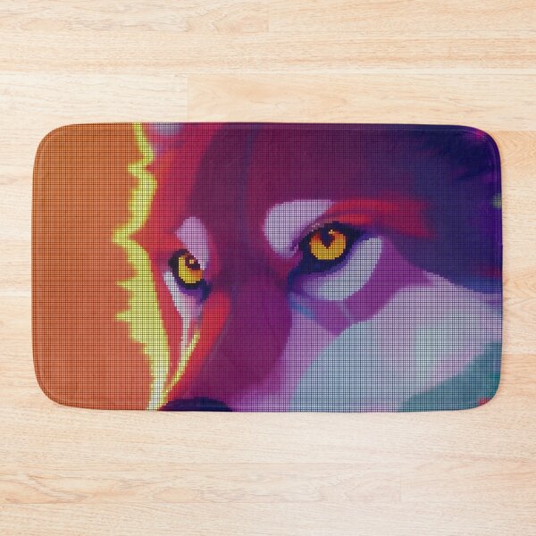 Item preview, Neon Colorful Abstract Wolf 8-bit Pixel Art designed and sold by PixelDripped.